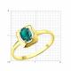 Кольцо из лимонного золота SOKOLOV 3010779-2 с изумрудом