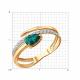 Золотое кольцо SOKOLOV 3010800 с бриллиантом и изумрудом