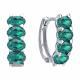 Серьги из белого золота SOKOLOV 3020659-3 с изумрудом