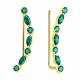 Серьги из лимонного золота SOKOLOV 3020690-2 с изумрудом