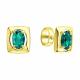 Серьги из лимонного золота SOKOLOV 3020745-2 с изумрудом