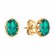 Золотые серьги SOKOLOV 3020749 с изумрудом