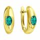 Серьги из лимонного золота SOKOLOV 3020755-2 с изумрудом