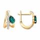Золотые серьги SOKOLOV 3020772 с бриллиантом и изумрудом