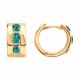 Золотые серьги SOKOLOV 3020773 с бриллиантом и изумрудом