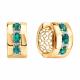 Золотые серьги SOKOLOV 3020773 с бриллиантом и изумрудом