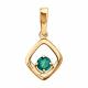 Золотая подвеска SOKOLOV 3030272 с изумрудом