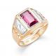 Золотое кольцо Караваевская ювелирная фабрика 31-0253-К с рубиновым корундом