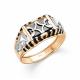 Золотое кольцо Караваевская ювелирная фабрика 31-0292 с ониксом и эмалью