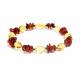 Браслет Галька, Сливка ИП Шавкунов ИН из янтаря и бисера 3502112630