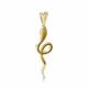 Подвеска из лимонного золота Символ года Змея АЛЬКОР с изумрудом и бриллиантом 36024-301
