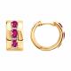 Золотые серьги SOKOLOV 4020813 с бриллиантом и рубином
