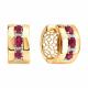 Золотые серьги SOKOLOV 4020813 с бриллиантом и рубином