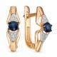 Золотые серьги RoseGrace 5-3069-103-2К-Сап с бриллиантом и сапфиром