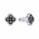 Серьги из белого золота RoseGrace 5-6245-106-2Б-Чбр с бриллиантом и чёрным бриллиантом
