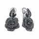 Серьги из белого золота RoseGrace 5-6575-106-2Б-Чбр с чёрным бриллиантом