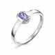 Кольцо из белого золота RoseGrace 5-6653-103-1Б-ТнБр с бриллиантом и танзанитом