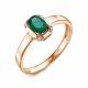 Золотое кольцо RoseGrace 5-6815-103-1К-Из с бриллиантом и изумрудом