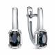 Серьги из белого золота RoseGrace 5-6815-106-2Б-Сап с бриллиантом и сапфиром