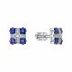 Серьги из белого золота RoseGrace 5-7043-106-2Б-Сап с бриллиантом и сапфиром