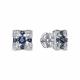 Серьги из белого золота RoseGrace 5-7045-106-2Б-Сап с бриллиантом и сапфиром
