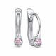 Серьги из белого золота RoseGrace 5-7104-103-2Б-СапРоз с сапфиром