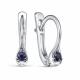 Серьги из белого золота RoseGrace 5-7104-106-2Б-Сап с сапфиром