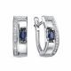 Серьги из белого золота RoseGrace 5-7169-106-2Б-Сап с бриллиантом и сапфиром