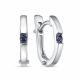 Серьги из белого золота RoseGrace 5-7195-106-2Б-Сап с сапфиром
