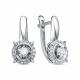 Серьги из белого золота RoseGrace 5-7250-103-2Б с бриллиантом