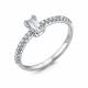 Кольцо из белого золота RoseGrace 5-7355-103-1Б с бриллиантом
