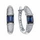 Серьги из белого золота RoseGrace 5-7442-106-2Б-СапБр с бриллиантом и сапфиром