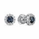 Серьги из белого золота RoseGrace 5-7500/1-106-2Б-СапБр с бриллиантом и сапфиром