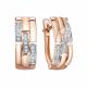 Золотые серьги RoseGrace 5-7607-103-2К с бриллиантом