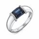 Кольцо из белого золота RoseGrace 5-7634-106-1Б-СапБр с бриллиантом и сапфиром