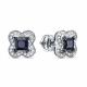 Серьги из белого золота RoseGrace 5-7660/1-106-2Б-СапБр с бриллиантом и сапфиром