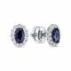 Серьги из белого золота RoseGrace 5-7905-106-2Б-СапБр с бриллиантом и сапфиром