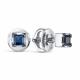 Серьги из белого золота RoseGrace 5-7940/1-106-2Б-Сап с сапфиром