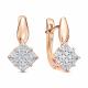 Золотые серьги RoseGrace 5-8081-103-2К с бриллиантом