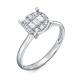 Кольцо из белого золота RoseGrace 5-8340-103-1Б с бриллиантом