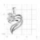 Серебряная подвеска TALANT 50-72-0001-10540 с фианитом