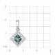 Серебряная подвеска TALANT 50-72-0К01-10185 с фианитом и кварцем