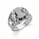 Серебряное кольцо Караваевская ювелирная фабрика 51-0057ю с ониксом