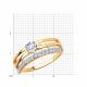 Золотое кольцо Diamant 51-110-00305-1 с фианитом