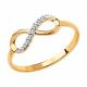 Золотое кольцо Diamant 51-110-00787-1 с фианитом
