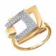 Золотое кольцо Diamant 51-110-00906-1 с фианитом