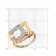 Золотое кольцо Diamant 51-110-00906-1 с фианитом