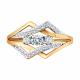 Золотое кольцо Diamant 51-110-00983-1 с фианитом