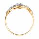Золотое кольцо Diamant 51-110-01025-1 с фианитом