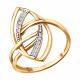 Золотое кольцо Diamant 51-110-01825-1 с фианитом